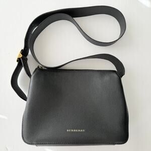 Burberry Helmsley Black Soft Grain Calfskin Leather Bag Crossbody Shoulder Bag